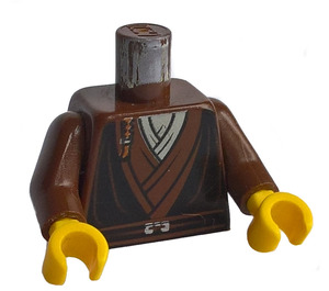 LEGO brązowy Anakin Skywalker Tułów z Padawan Braid (973 / 73403)