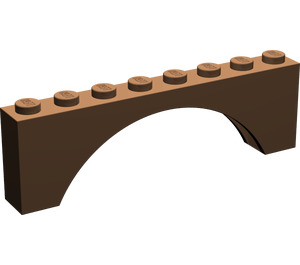 LEGO Brown Arch 1 x 8 x 2 Thick Top and Reinforced Underside (3308)