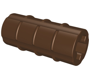 LEGO Brown Axle Connector (Ridged with '+' Hole)