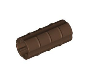 LEGO Brown Axle Connector (Ridged with 'x' Hole) (6538)