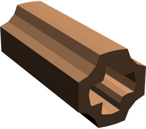 LEGO Brown Axle Connector (Smooth with 'x' Hole) (59443)