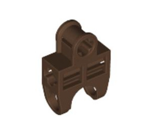 LEGO Brown Ball Connector with Perpendicular Axleholes and Vents and Side Slots (32174)