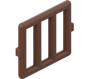 LEGO Brown Bar 1 x 4 x 3 with 2 Window Hinges (6016)