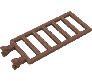 LEGO Brown Bar 7 x 3 with Double Clips (5630 / 6020)