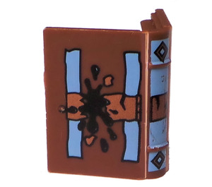 LEGO Brown Book 2 x 3 with Lock and Ink Stains (33009 / 43753)