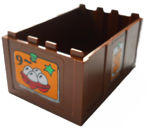 LEGO Brown Box 4 x 6 with Eggs and "9" Sticker (4237)