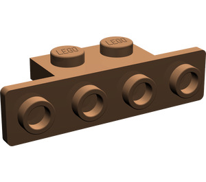 LEGO Brown Bracket 1 x 2 - 1 x 4 with Rounded Corners (2436 / 10201)