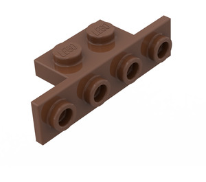 LEGO Brown Bracket 1 x 2 - 1 x 4 with Square Corners (2436)