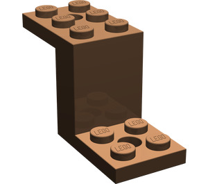 LEGO Bruin Beugel 2 x 5 x 2.3 zonder Stud houder aan de binnenzijde (6087)