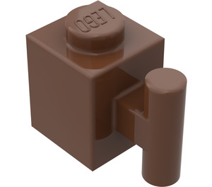 LEGO Brun Kloss 1 x 1 med Håndtak (2921 / 28917)