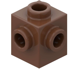 LEGO marron Brique 1 x 1 avec Goujons sur Quatre Sides (4733)