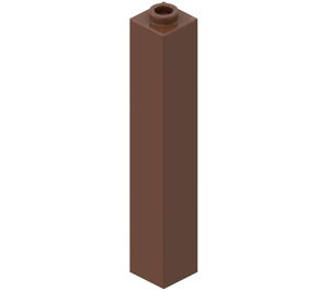 LEGO Brown Brick 1 x 1 x 5 with Hollow Stud (2453)