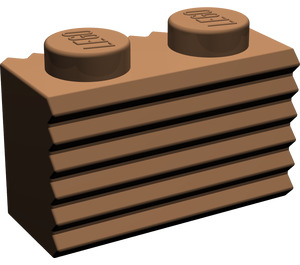 LEGO marron Brique 1 x 2 avec Grille (2877)
