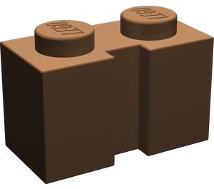 LEGO marron Brique 1 x 2 avec rainure (4216)
