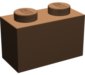 LEGO Brown Brick 1 x 2 without Bottom Tube (3065 / 35743)
