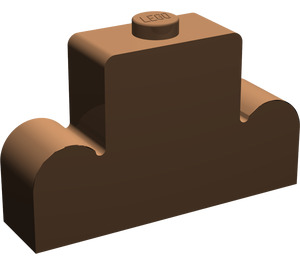 LEGO Brown Brick 1 x 4 x 2 with Centre Stud Top (4088)