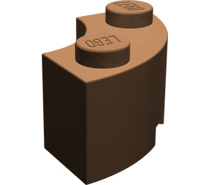 LEGO Brown Brick 2 x 2 Round Corner with Stud Notch and Hollow Underside (3063 / 45417)