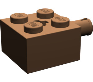 LEGO Brown Brick 2 x 2 with Pin and Axlehole (6232 / 42929)