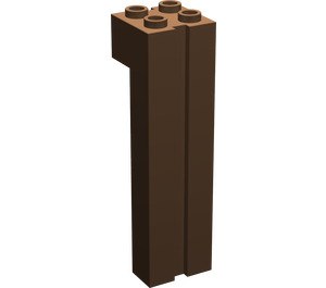 LEGO Brown Brick 2 x 2 x 6 with Groove (6056)