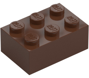 LEGO Marron Brique 2 x 3 (3002)