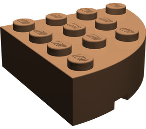 LEGO Brown Brick 4 x 4 Round Corner (2577)