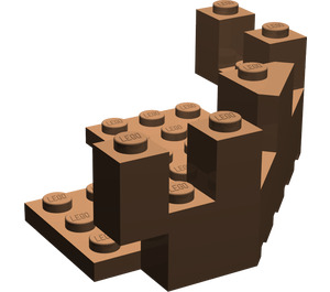 LEGO Brown Brick 7 x 7 x 2.3 Turret Quarter (6072)