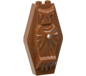 LEGO Brown Coffin Lid with Sleeping Vampire Relief (42447)