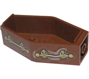 LEGO Brown Coffin with Skulls Sticker (30163)