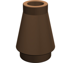 LEGO Brown Cone 1 x 1 without Top Groove (4589 / 6188)