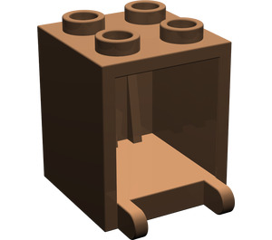 LEGO Braun Container 2 x 2 x 2 mit versenkten Bolzen (4345 / 30060)