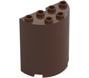 LEGO Brown Cylinder 2 x 4 x 4 Half (6218 / 20430)