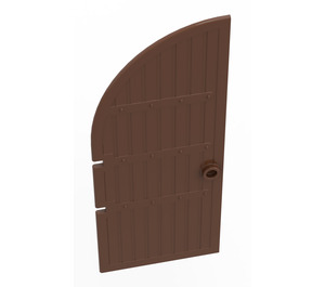 LEGO Brown Door 1 x 5 x 10 with Rounded Top (2400)