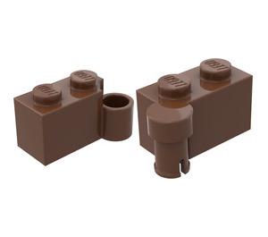LEGO Brown Hinge Brick 1 x 4 Assembly