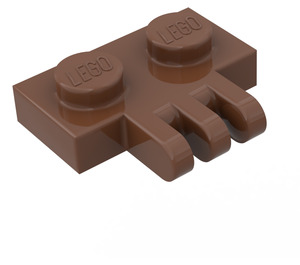 LEGO Bruin Scharnier Plaat 1 x 2 met 3 Stubs (2452)