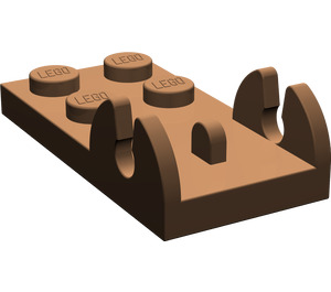 LEGO Brown Hinge Plate 2 x 4 - Female (3597)