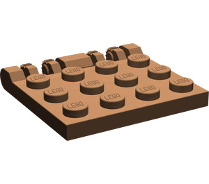 LEGO Brown Hinge Plate 4 x 4 Locking (44570 / 50337)