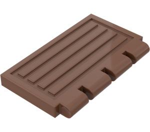 LEGO Hnědá Závěs Dlaždice 2 x 4 s Ribs (2873)