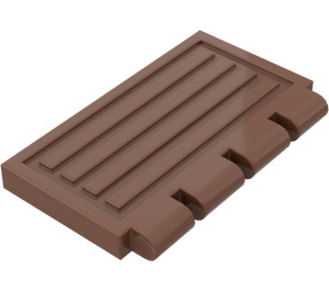 LEGO Brown Hinge Tile 2 x 4 with Ribs (2873)