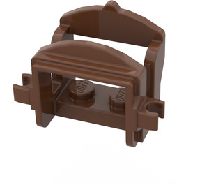 LEGO Brown Horse Saddle with Two Clips (4491 / 18306)