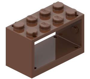 LEGO brązowy Wąż gumowy Reel 2 x 4 x 2 Uchwyt (4209)