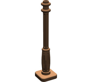 LEGO Brown Lamp Post 2 x 2 x 7 with 6 Base Grooves (2039)
