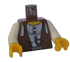 LEGO Brun Mike Torso med hvid Arme og Gul Hænder (973 / 73403)