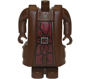 LEGO Brown Minifig Hagrid Body with Brown Hands and Shirt and Belt