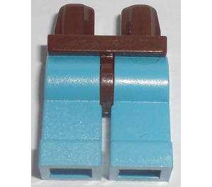 LEGO Braun Minifigure Hüften mit Medium Blau Beine (3815 / 73200)