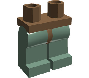 LEGO Brown Minifigure Hips with Sand Green Legs (3815 / 73200)