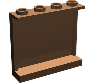 LEGO Braun Panel 1 x 4 x 3 mit Seitenstützen, Hohlbolzen (35323 / 60581)