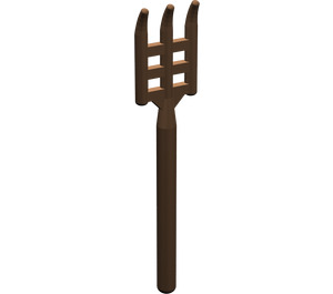 LEGO Brown Pitchfork with Hard Plastic and Round End (4496)