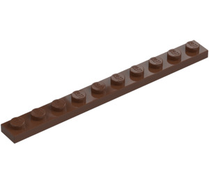 LEGO Hnědá Deska 1 x 10 (4477)