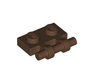 LEGO marron assiette 1 x 2 avec Manipuler (Open Ends) (2540)