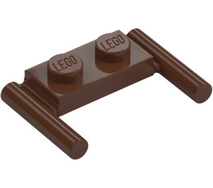 LEGO Brown Plate 1 x 2 with Handles (Low Handles) (3839)